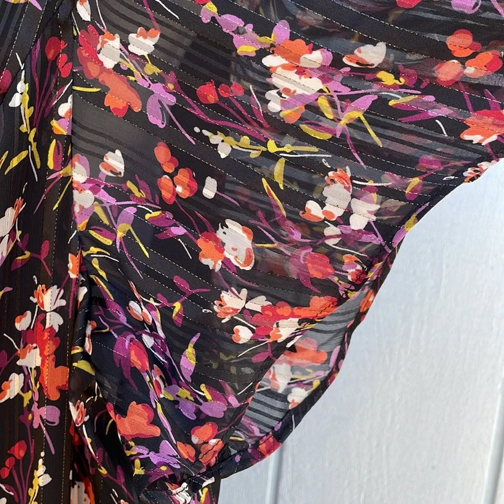 LANE BRYANT SHIMMERING FLORAL MAXI DRESS SIZE 20 - Picture 4 of 13
